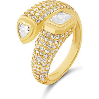 SHYMI Multishape Pav&eacute; Wrap Ring in Gold at Nordstrom, Size 6