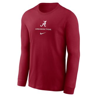 Nike Alabama Sideline Nike Mens Dri-FIT College Long-Sleeve T-Shirt in Red | 02EW69WABN-LDX