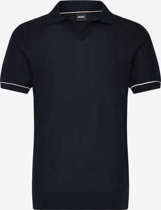 HUGO BOSS Mens Polo Shirt Cotton-Blend Dark Navy T-shirts And Polos