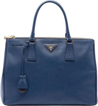 Prada Pre-owned Vintage Tote - Dames - Vintage Shopper - Blauw - ONE Size - Leer - Vintage