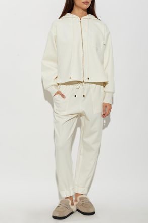 Fabiana Filippi Wool Hoodie, Womens, Cream