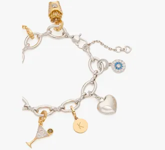 Kate Spade New York Womens One In A Million Chain Charm Bracelet in Grey