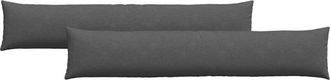 vidaXL Cojines De Sof&aacute; 2 Pcs Gris Oscuro 200 X 40 Cm Tela De Pana Vidaxl