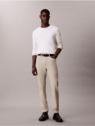 Calvin Klein Mens Slim Tech Dobby 5-Pocket Pants - Brown - 29W x 30L