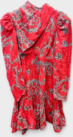 Sandro Sandro Womens Kleider Silk Dress Red - Size X-Large