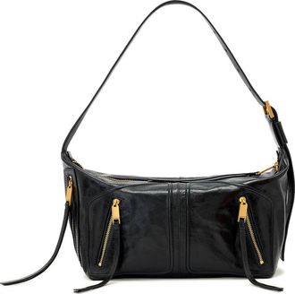 AllSaints Jean Ray Leather Shoulder Bag in Black at Nordstrom