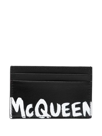 Alexander McQueen Portacarte con logo - Nero