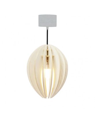 Gone's L&aacute;mpara de techo en fresno te&ntilde;ido de blanco cable negro