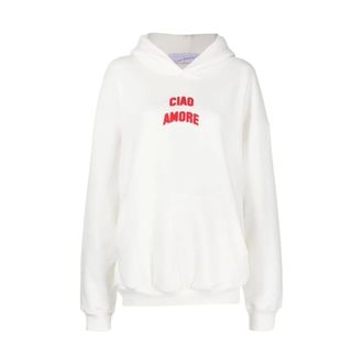 Giada Benincasa Dames, Sweatshirts & Hoodies, Wit, Maat: L Katoen