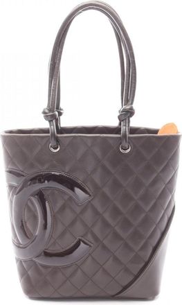 Chanel Brown Cambon Ligne Handbag Tote Bag (Pre-Owned)