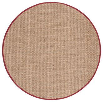 Safavieh Alfombra hierba marina beige/rosso 183 x 183 cm