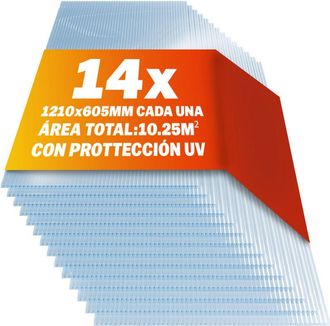 No Brand Gardebruk Paneles De Doble Pared Cortables A Medida 121x60,5 Cm Placas De Policarbonato Transparentes Resistentes A Los Rayos Uv Paneles Para Invernad