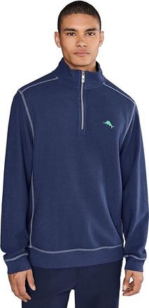 Tommy Bahama Montego Beach Half Zip Mens Sweatshirt Island Navy : 3XL, Cotton/Lyocell/Tencel