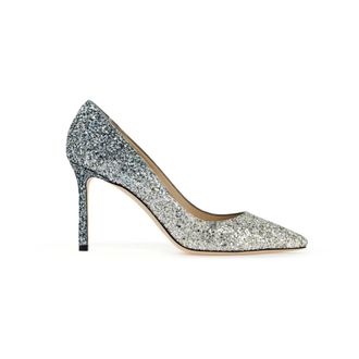 Jimmy Choo London Pumps, female, Gray, Size: 5 US Shaded Glitter Romy Pumps