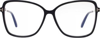 Tom Ford Blue Light Block Browline Ladies Eyeglasses FT5953-B 001 55
