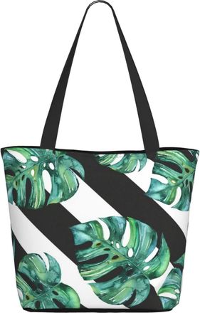 AOOEDM Green Leaves Ladies Shopping Bag 13x11x7in.The Perfect ValentineS Day Gift.It Is The Best ValentineS Day Gift For Mom, Daughter, Wife,Etc