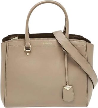 Michael Kors Pre-owned Leren Handtas - Dames - Vintage Handtas - Beige - ONE Size - Leer - Vintage