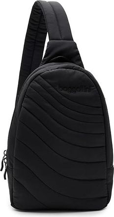 Baggallini Set Wave Sling Clutch Womens Handbags Black Wave Puff, Polyester