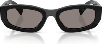 Miu Miu 53mm Irregular Sunglasses in Black /Grey at Nordstrom