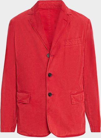 Ferragamo Men & apos;s Cotton and Silk Single-Breasted Blazer