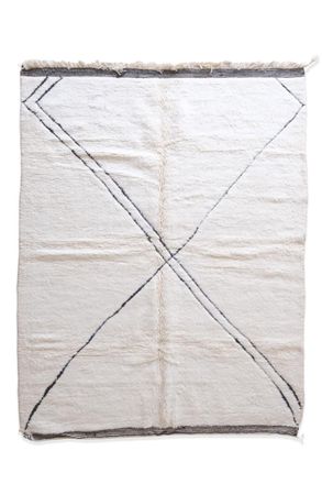 AFK Living Alfombra bereber marroqu&iacute; de lana blanca 210 x 276 cm