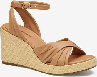 Johnston & Murphy Marcia Cross-Band 78-42753 Sandal Tan Leather ZOGG2686