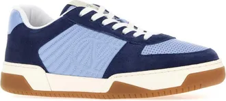 Valentino Garavani Mens Two-Tone Leather And Suede Sparry Sneakers Workerpopelineblue