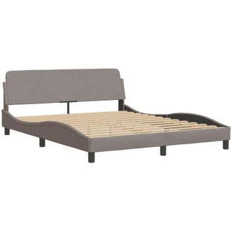 vidaXL Cama Sin Colch&oacute;n Tela Gris Taupe 160x200 Cm Vidaxl