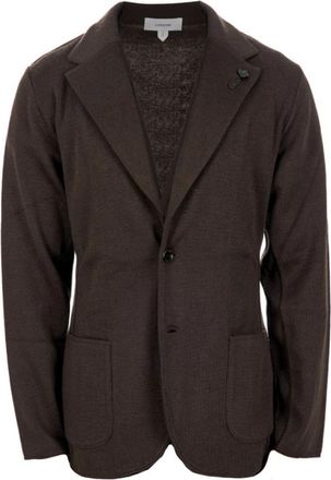 Lardini Gebreide Blazer - Heren - Blazers - Bruin - L - Wol - Jassen