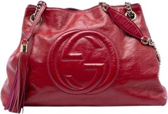 Gucci Pre-owned Shoulder Bags, female, Red, Size: ONE SIZE Pre-owned Leather Tote