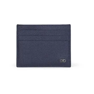 Ferragamo Wallets & Cardholders, male, Blue, Size: ONE SIZE Micro Gancio Card Holder