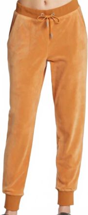 Juicy Couture California Sunrise Velour Jogger In Tan/gold