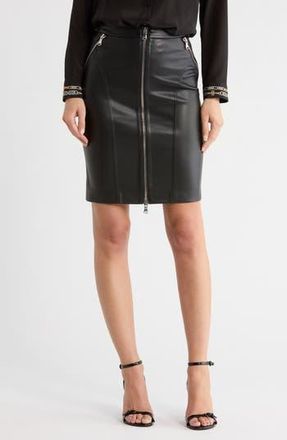 L'agence Ambrose Zip Faux Leather Pencil Skirt in Black at Nordstrom Rack, Size 8