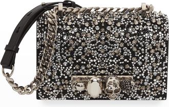 Alexander McQueen Jeweled Mini Crystal Satchel Bag