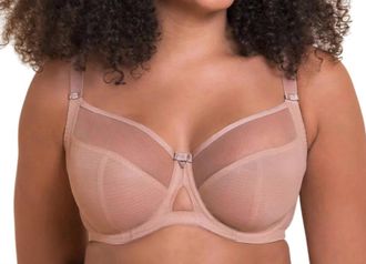 Curvy Kate Logo Victory Side Support Balcony Bra In Latte