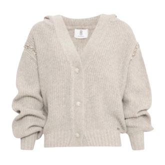 Fracomina Regular Vest met Wol - Dames - Truien - Beige - Maat: S Wol