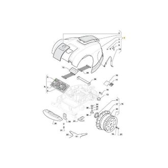 STIGA Sports Conjunto De Carcasa Alpina Ar1 500 Original Stiga - 112600195/0