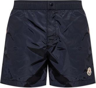 Moncler Zwemshorts met streepdetail - Heren - Strandmode - Blauw - XL - Badmode