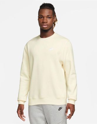 Nike Mens Sportswear Club Crew - Tan - Size: 34