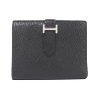 Herm&egrave;s Black Epsom Leather Wallet (Bi-Fold) (Pre-Owned)