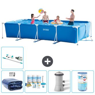 Intex Piscina Con Estructura Rectangular - 450x220x84 Cm - 7-piezas S30253