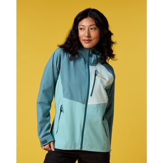 Cotopaxi Impermeo 3L Hooded Shell Jacket - Womens in Everglade And Tide Pool at Nordstrom, Size X-Small