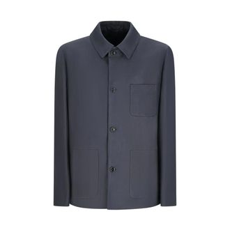 Lardini Lichtgewicht Jas - Heren - Zomerjassen - Blauw - M - Leer - Jassen