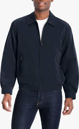 London Fog Big Mens Auburn Light Weight Zip Front Golf Jacket In Navy
