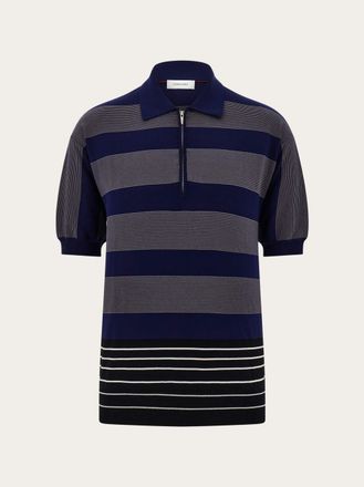 Ferragamo Uomo Polo con zip Nero
