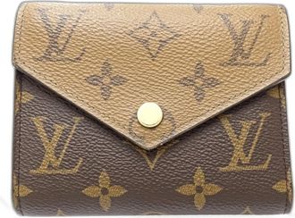 Louis Vuitton Brown Canvas Wallet (Tri-Fold) (Pre-Owned)