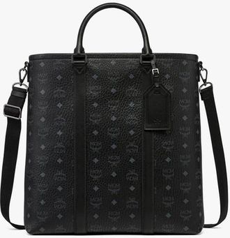 MCM Aren N/S Tote in Visetos in Black at Nordstrom