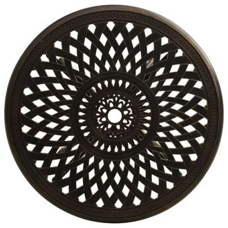 Berkfield Home Garden Table Bronze 78x78x72 cm Cast Aluminium in Brown | Size: 78 x 78 x 72 cm