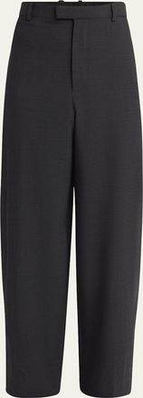 Bottega Veneta Mens Wool-Blend Tricotine Trousers