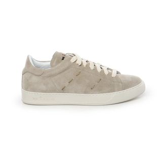Kiton Sneakers, male, Beige, Size: 8 1/2 US Suede Leather Sneaker